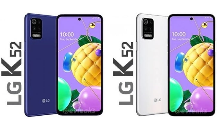 LG K52 base with a punch-hole display and quad cameras
